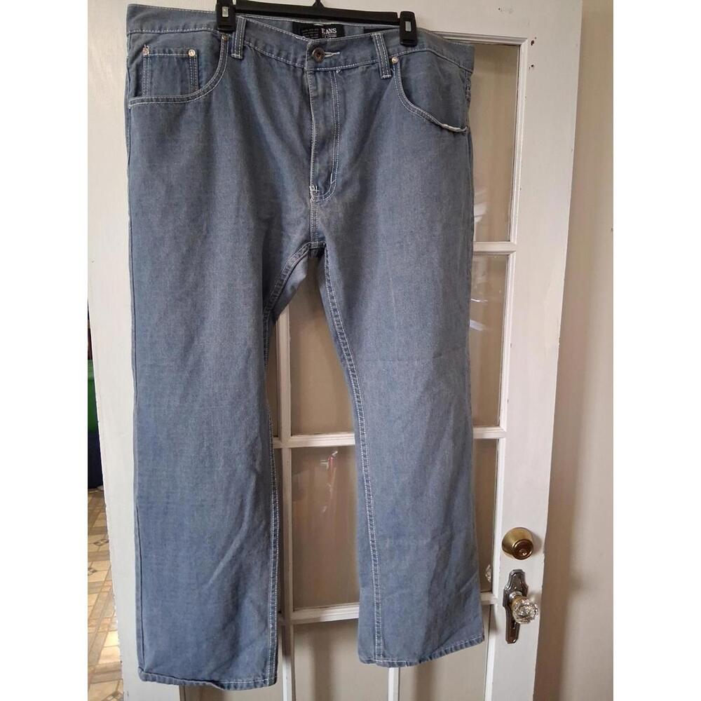 Moda Jeans Y2K Denim Pants Jeans Gray Blue Straight Fit Men’s Size 42x32